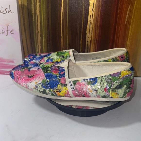 “SOLD” Bobs by Skechers Women's Multicolor Floral Loafers - Size 8.5 - Picture 5 of 8